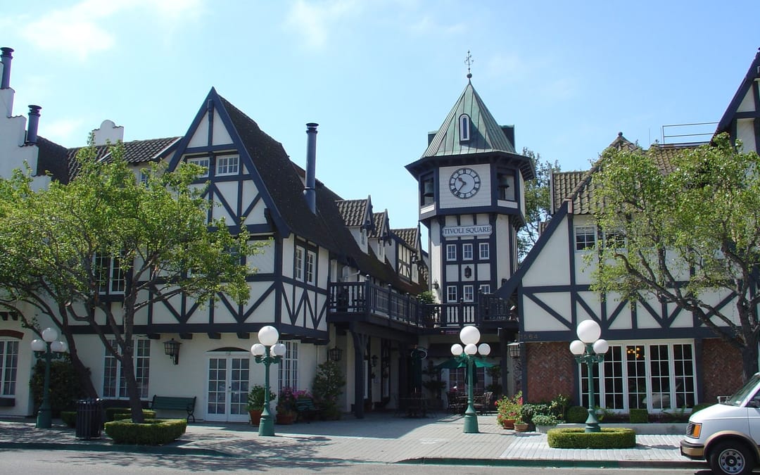 Solvang Danish Windmill & Village Street - family day trip 5h 27m from Dublin, CA